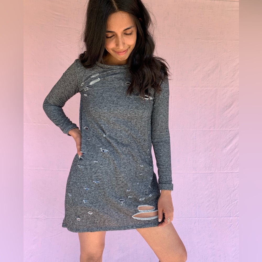 Gray J sweater dress